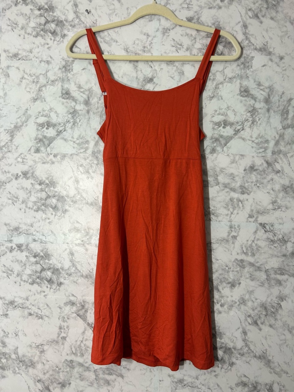 Volcom Strapless A-Line Dress in Rust Orange